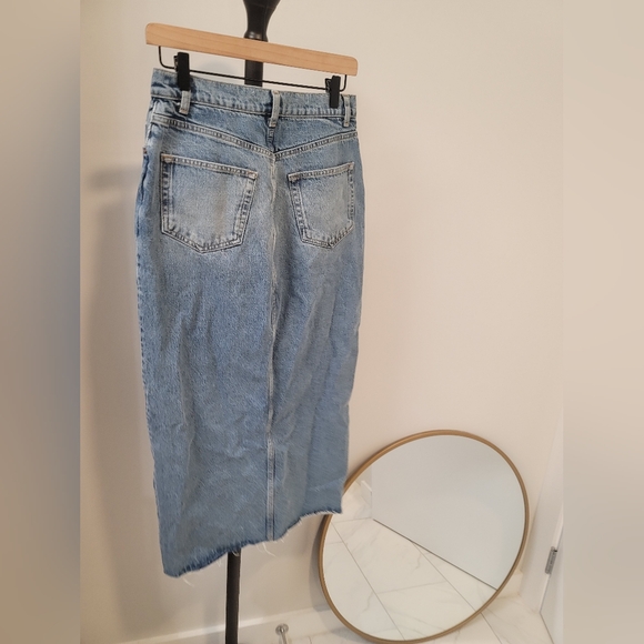 Reformation Nila Long Denim Skirt Denim- Size 28 - Picture 5 of 9